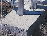 Cement feet